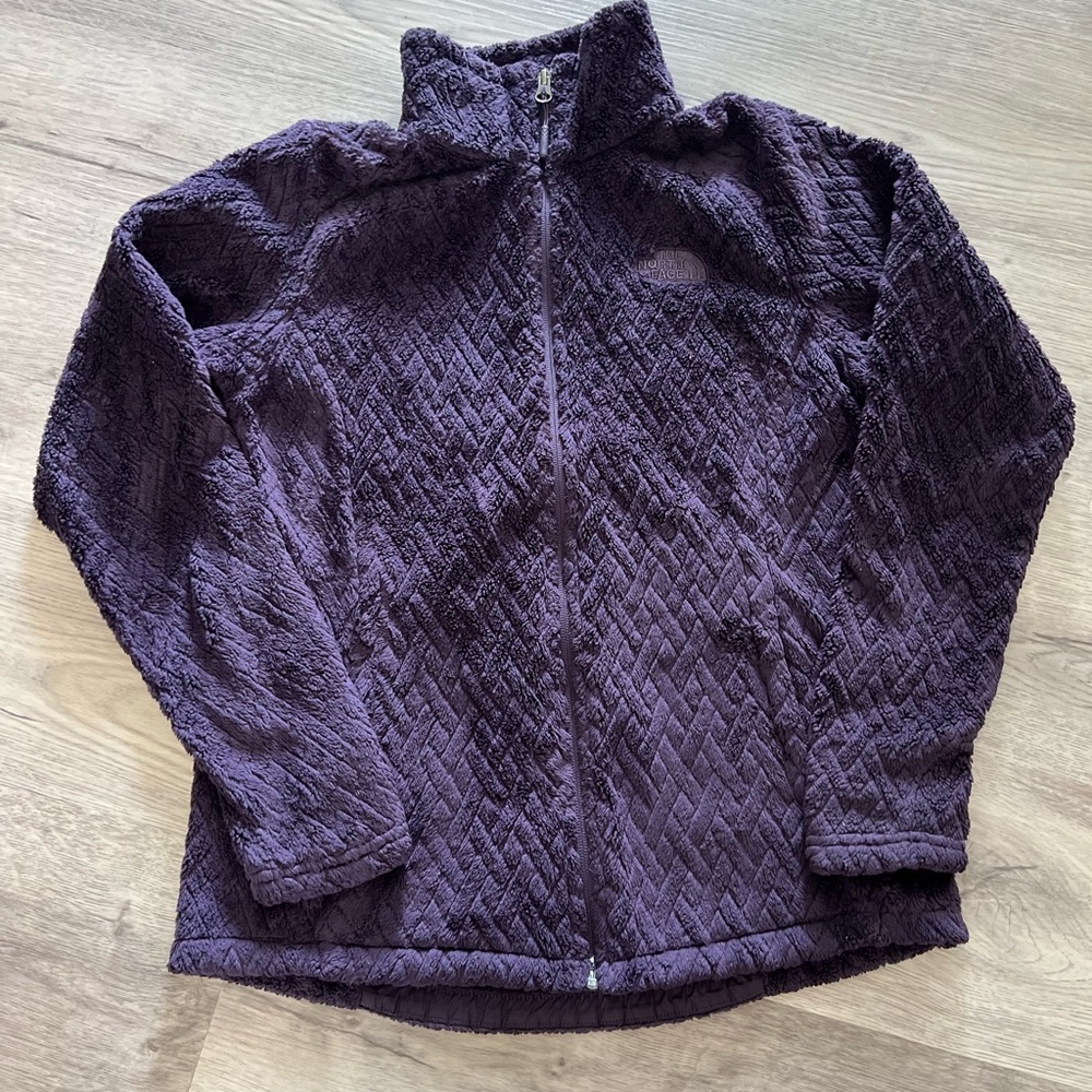 The North Face Women's Purple Fuzzy Faux Fur Full Zip size S